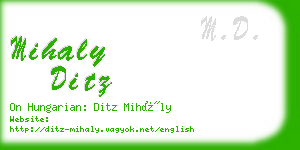 mihaly ditz business card
